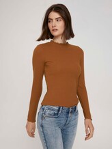 long-sleeved shirt with a stand-up collar - Women - amber brown long-sleeved shirt with a stand-up collar - Women - amber brown - 5 - TOM TAILOR Denim