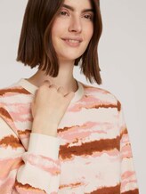 Cropped sweatshirt met gestreept patroon - Vrouwen - batik stripe Cropped sweatshirt met gestreept patroon - Vrouwen - batik stripe - 9 - TOM TAILOR Denim