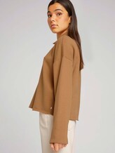 cropped polo sweatshirt with organic cotton - Women - soft camel cropped polo sweatshirt with organic cotton - Women - soft camel - 10 - TOM TAILOR Denim
