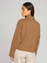 cropped polo sweatshirt with organic cotton - Women - soft camel cropped polo sweatshirt with organic cotton - Women - soft camel - 2 - TOM TAILOR Denim