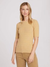 Striped shirt - Women - camel beige stripe Striped shirt - Women - camel beige stripe - 1 - TOM TAILOR Denim
