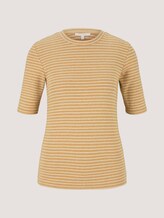 Striped shirt - Women - camel beige stripe Striped shirt - Women - camel beige stripe - 7 - TOM TAILOR Denim