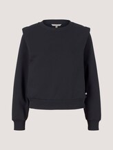 sweatshirt met schouderplooi - Vrouwen - Sky Captain Blue sweatshirt met schouderplooi - Vrouwen - Sky Captain Blue - 7 - TOM TAILOR Denim