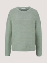 gestructureerde trui met biologisch katoen - Vrouwen - light basil green melange gestructureerde trui met biologisch katoen - Vrouwen - light basil green melange - 7 - TOM TAILOR Denim