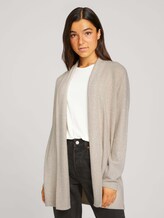 vest met sjaalkraag - Vrouwen - creme beige melange vest met sjaalkraag - Vrouwen - creme beige melange - 1 - TOM TAILOR Denim