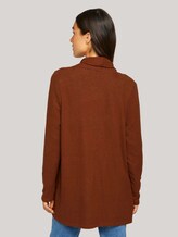 cardigan with a shawl collar - Women - amber brown melange cardigan with a shawl collar - Women - amber brown melange - 2 - TOM TAILOR Denim