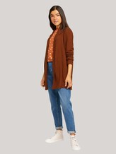 cardigan with a shawl collar - Women - amber brown melange cardigan with a shawl collar - Women - amber brown melange - 3 - TOM TAILOR Denim