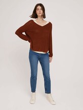 textured sweater - Women - amber brown textured sweater - Women - amber brown - 3 - TOM TAILOR Denim