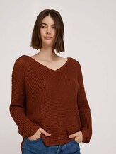 textured sweater - Women - amber brown textured sweater - Women - amber brown - 5 - TOM TAILOR Denim
