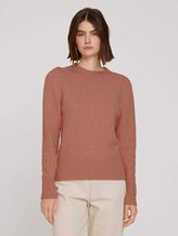 zachte gebreide trui - Vrouwen - clay rose melange zachte gebreide trui - Vrouwen - clay rose melange - 1 - TOM TAILOR Denim