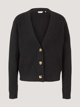 Cardigan mit recyceltem Polyester - Frauen - deep black Cardigan mit recyceltem Polyester - Frauen - deep black - 7 - TOM TAILOR Denim