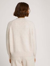 Weicher Strickpullover mit Punkten - Frauen - soft creme beige Weicher Strickpullover mit Punkten - Frauen - soft creme beige - 2 - TOM TAILOR Denim