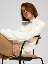 Pullover mit recyceltem Polyester - Frauen - creme beige melange Pullover mit recyceltem Polyester - Frauen - creme beige melange - 5 - TOM TAILOR Denim