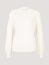 Pullover mit recyceltem Polyester - Frauen - creme beige melange Pullover mit recyceltem Polyester - Frauen - creme beige melange - 7 - TOM TAILOR Denim