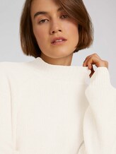 Pullover mit recyceltem Polyester - Frauen - creme beige melange Pullover mit recyceltem Polyester - Frauen - creme beige melange - 9 - TOM TAILOR Denim