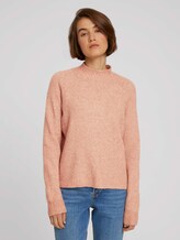Pullover mit recyceltem Polyester - Frauen - clay rose melange Pullover mit recyceltem Polyester - Frauen - clay rose melange - 1 - TOM TAILOR Denim