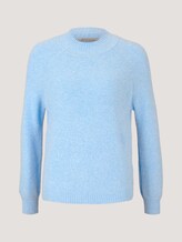 Pullover mit recyceltem Polyester - Frauen - bel air blue melange Pullover mit recyceltem Polyester - Frauen - bel air blue melange - 7 - TOM TAILOR Denim