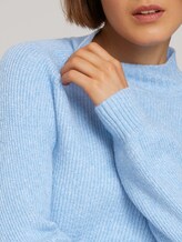 Pullover mit recyceltem Polyester - Frauen - bel air blue melange Pullover mit recyceltem Polyester - Frauen - bel air blue melange - 9 - TOM TAILOR Denim