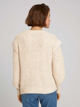 Pullover mit recyceltem Polyester - Frauen - cozy beige melange Pullover mit recyceltem Polyester - Frauen - cozy beige melange - 2 - TOM TAILOR Denim