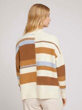 Striped sweater - Women - beige brown patchwork stripes Striped sweater - Women - beige brown patchwork stripes - 2 - TOM TAILOR Denim