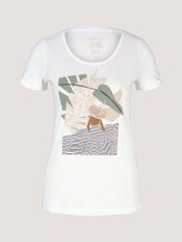 T-Shirt mit Bio-Baumwolle - Frauen - Whisper White T-Shirt mit Bio-Baumwolle - Frauen - Whisper White - 7 - TOM TAILOR