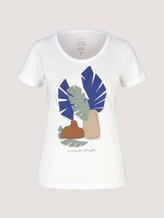 T-Shirt mit Bio-Baumwolle - Frauen - Off White T-Shirt mit Bio-Baumwolle - Frauen - Off White - 7 - TOM TAILOR