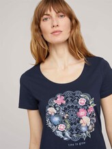 T-Shirt mit Bio-Baumwolle - Frauen - Night Sky Blue T-Shirt mit Bio-Baumwolle - Frauen - Night Sky Blue - 9 - TOM TAILOR