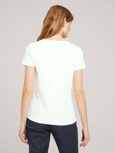 T-Shirt mit Bio-Baumwolle - Frauen - Wool White T-Shirt mit Bio-Baumwolle - Frauen - Wool White - 2 - TOM TAILOR