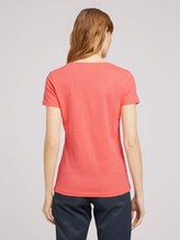 T-Shirt mit Bio-Baumwolle - Frauen - coral reef red T-Shirt mit Bio-Baumwolle - Frauen - coral reef red - 2 - TOM TAILOR