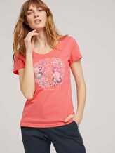 T-Shirt mit Bio-Baumwolle - Frauen - coral reef red T-Shirt mit Bio-Baumwolle - Frauen - coral reef red - 5 - TOM TAILOR