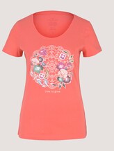 T-Shirt mit Bio-Baumwolle - Frauen - coral reef red T-Shirt mit Bio-Baumwolle - Frauen - coral reef red - 7 - TOM TAILOR