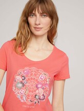 T-Shirt mit Bio-Baumwolle - Frauen - coral reef red T-Shirt mit Bio-Baumwolle - Frauen - coral reef red - 9 - TOM TAILOR