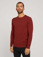 Strickpullover mit Bio-Baumwolle in Melange Optik - Männer - spicy chocolate melange Strickpullover mit Bio-Baumwolle in Melange Optik - Männer - spicy chocolate melange - 1 - TOM TAILOR