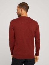Strickpullover mit Bio-Baumwolle in Melange Optik - Männer - spicy chocolate melange Strickpullover mit Bio-Baumwolle in Melange Optik - Männer - spicy chocolate melange - 2 - TOM TAILOR