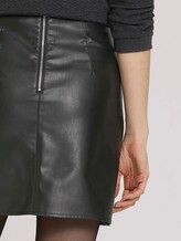 Mini skirt in a leather look - Women - deep black Mini skirt in a leather look - Women - deep black - 9 - TOM TAILOR Denim