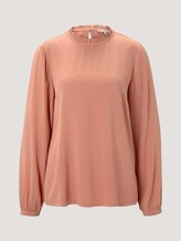 long-sleeved shirt with ruffles - Women - clay rose long-sleeved shirt with ruffles - Women - clay rose - 7 - TOM TAILOR Denim