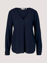 Bluse mit V-Ausschnitt - Frauen - Sky Captain Blue Bluse mit V-Ausschnitt - Frauen - Sky Captain Blue - 7 - TOM TAILOR Denim