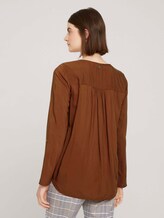 Bluse mit V-Ausschnitt - Frauen - amber-brown Bluse mit V-Ausschnitt - Frauen - amber-brown - 2 - TOM TAILOR Denim