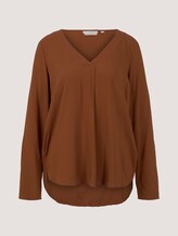 Bluse mit V-Ausschnitt - Frauen - amber-brown Bluse mit V-Ausschnitt - Frauen - amber-brown - 7 - TOM TAILOR Denim