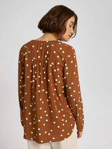 Bluse mit V-Ausschnitt - Frauen - brown dot print Bluse mit V-Ausschnitt - Frauen - brown dot print - 2 - TOM TAILOR Denim