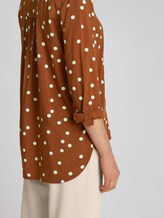 Bluse mit V-Ausschnitt - Frauen - brown dot print Bluse mit V-Ausschnitt - Frauen - brown dot print - 9 - TOM TAILOR Denim