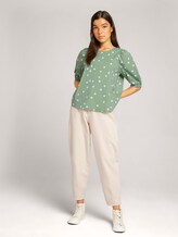 Shirt mit Ballonärmeln - Frauen - green dot print Shirt mit Ballonärmeln - Frauen - green dot print - 3 - TOM TAILOR Denim