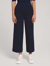 Relaxed -culotte-broek van gerecycled polyester - Vrouwen - Sky Captain Blue Relaxed -culotte-broek van gerecycled polyester - Vrouwen - Sky Captain Blue - 1 - TOM TAILOR Denim