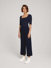 Relaxed -culotte-broek van gerecycled polyester - Vrouwen - Sky Captain Blue Relaxed -culotte-broek van gerecycled polyester - Vrouwen - Sky Captain Blue - 3 - TOM TAILOR Denim