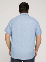 Strukturiertes Kurzarmhemd - Männer - helsinki night blue chambray Strukturiertes Kurzarmhemd - Männer - helsinki night blue chambray - 2 - Men Plus