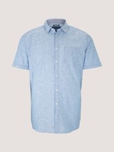 Strukturiertes Kurzarmhemd - Männer - helsinki night blue chambray Strukturiertes Kurzarmhemd - Männer - helsinki night blue chambray - 7 - Men Plus