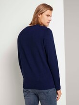 Langarmshirt in Melange-Optik - Männer - Sky Captain Blue Non-Solid Langarmshirt in Melange-Optik - Männer - Sky Captain Blue Non-Solid - 2 - TOM TAILOR Denim