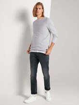 Langarmshirt in Melange-Optik - Männer - Light Stone Grey Melange Langarmshirt in Melange-Optik - Männer - Light Stone Grey Melange - 3 - TOM TAILOR Denim