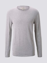 Langarmshirt in Melange-Optik - Männer - Light Stone Grey Melange Langarmshirt in Melange-Optik - Männer - Light Stone Grey Melange - 7 - TOM TAILOR Denim
