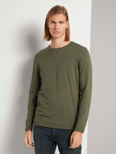 Langarmshirt in Melange-Optik - Männer - soft green melange Langarmshirt in Melange-Optik - Männer - soft green melange - 1 - TOM TAILOR Denim